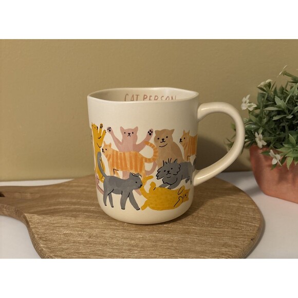 Opalhouse 16oz Stoneware "Cat Person" Coffee Tea Mug 2023 NWT Birthday,Gift - Picture 2 of 8